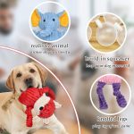 LECHONG 5 Pack Tough Dog Stuffed Squeaky - Image 3