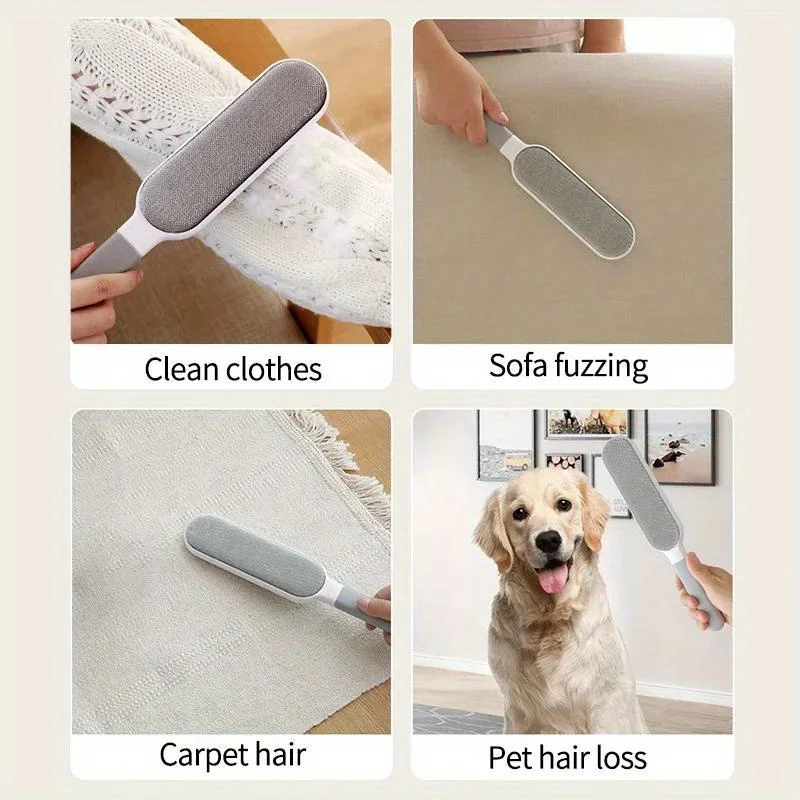 kf-S0ae9bc48937745fb8d6f5ef3368d5a5ay Double-sided manual electrostatic pet hair brush, suitable for cleaning pets, clothing, sofas, furniture, and carpets - Image 1
