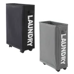 Laundry Basket with Wheels Large Capacity Yoga Mat Storage Basket Multifunctional Foldable Waterproof Dirty Clothes Storage Bag